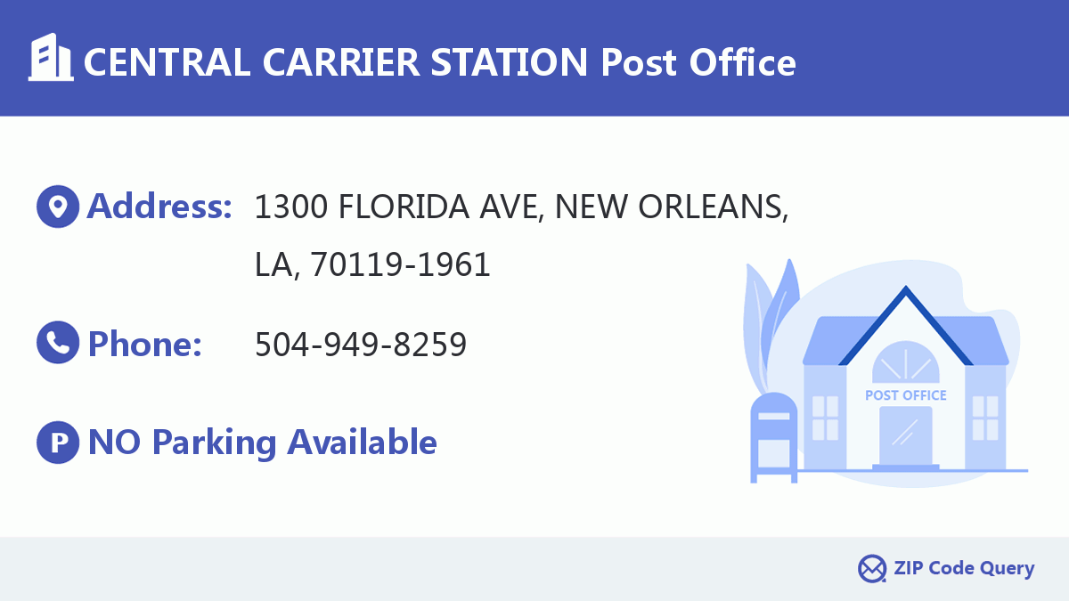 Post Office:CENTRAL CARRIER STATION