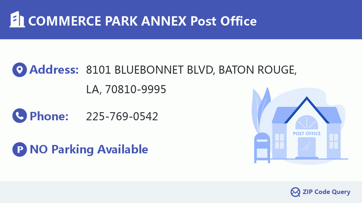 Post Office:COMMERCE PARK ANNEX