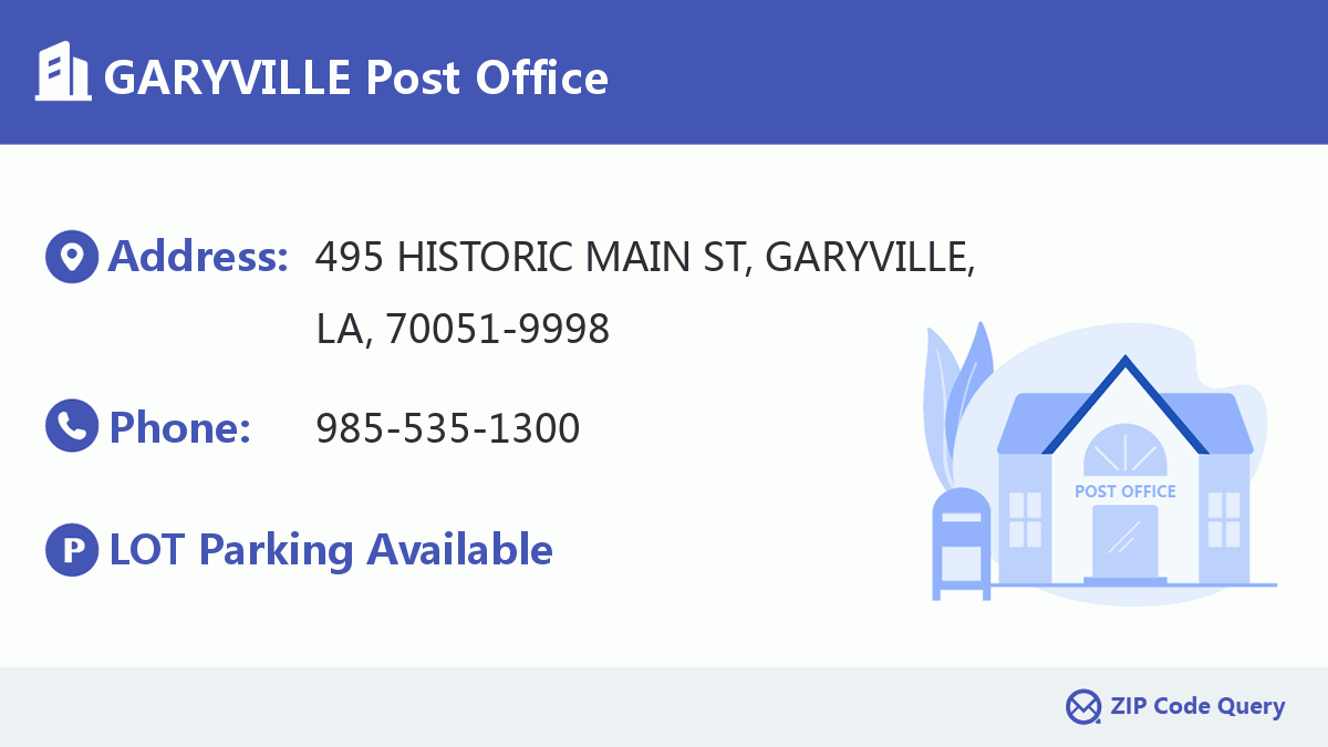 Post Office:GARYVILLE
