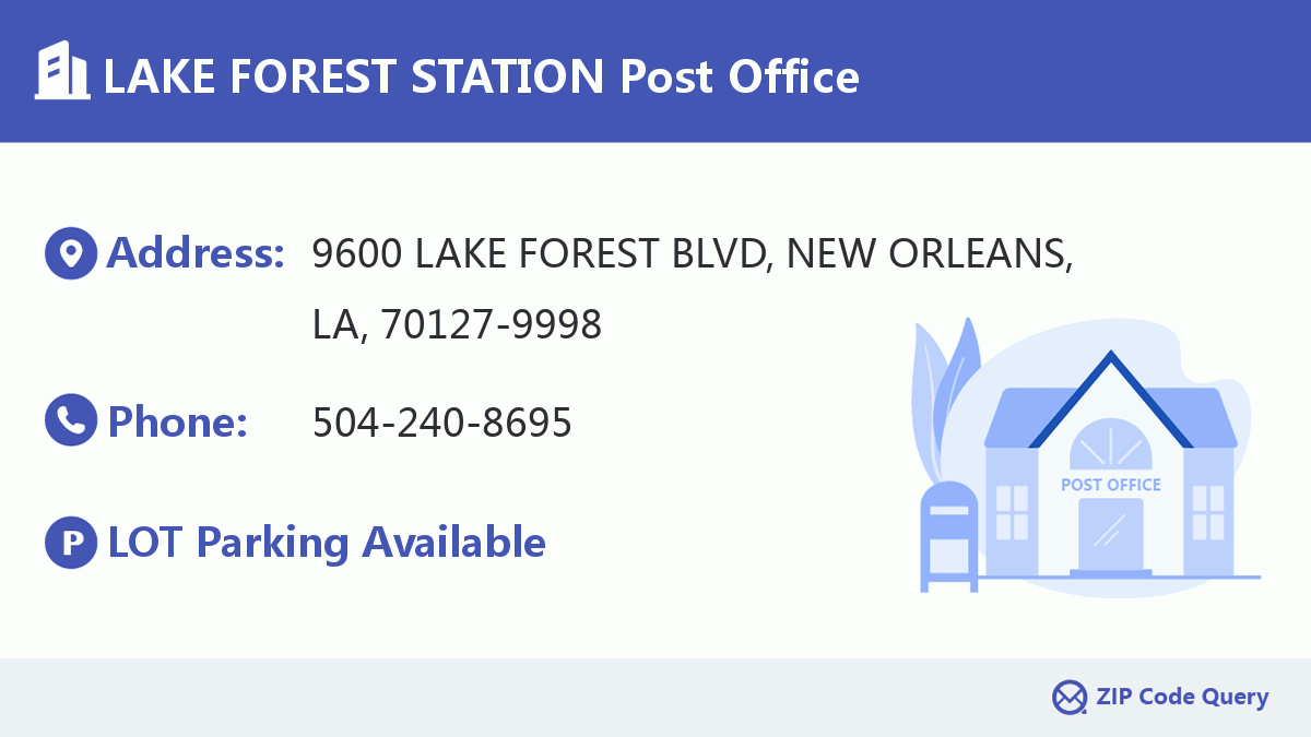 Post Office:LAKE FOREST STATION