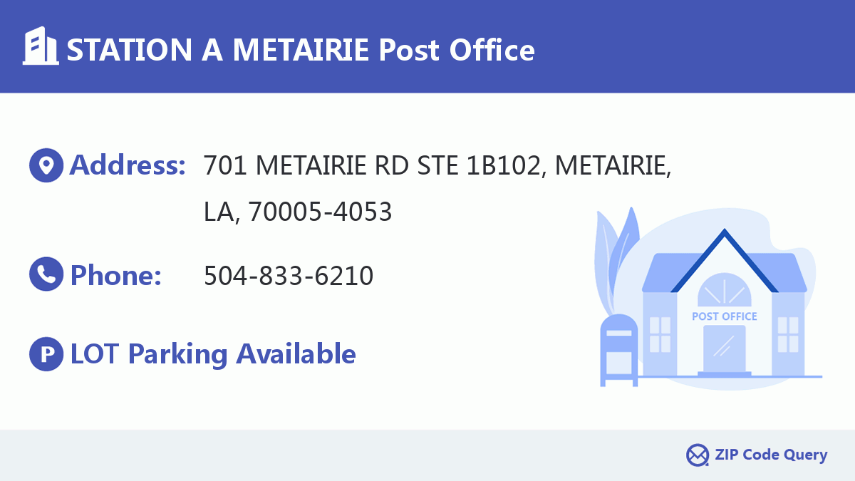 Post Office:STATION A METAIRIE